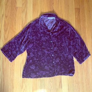 Vintage purple velvet top
